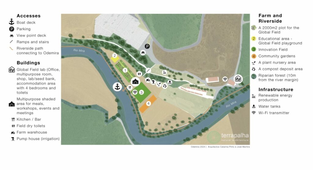 Map of Campo Global: the project will be created next to the river. 